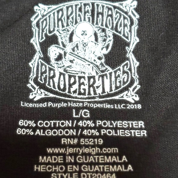 Jimi Hendrix Purple Haze Properties Graphic T Shirt‎ Black Large - Picture 3 of 11